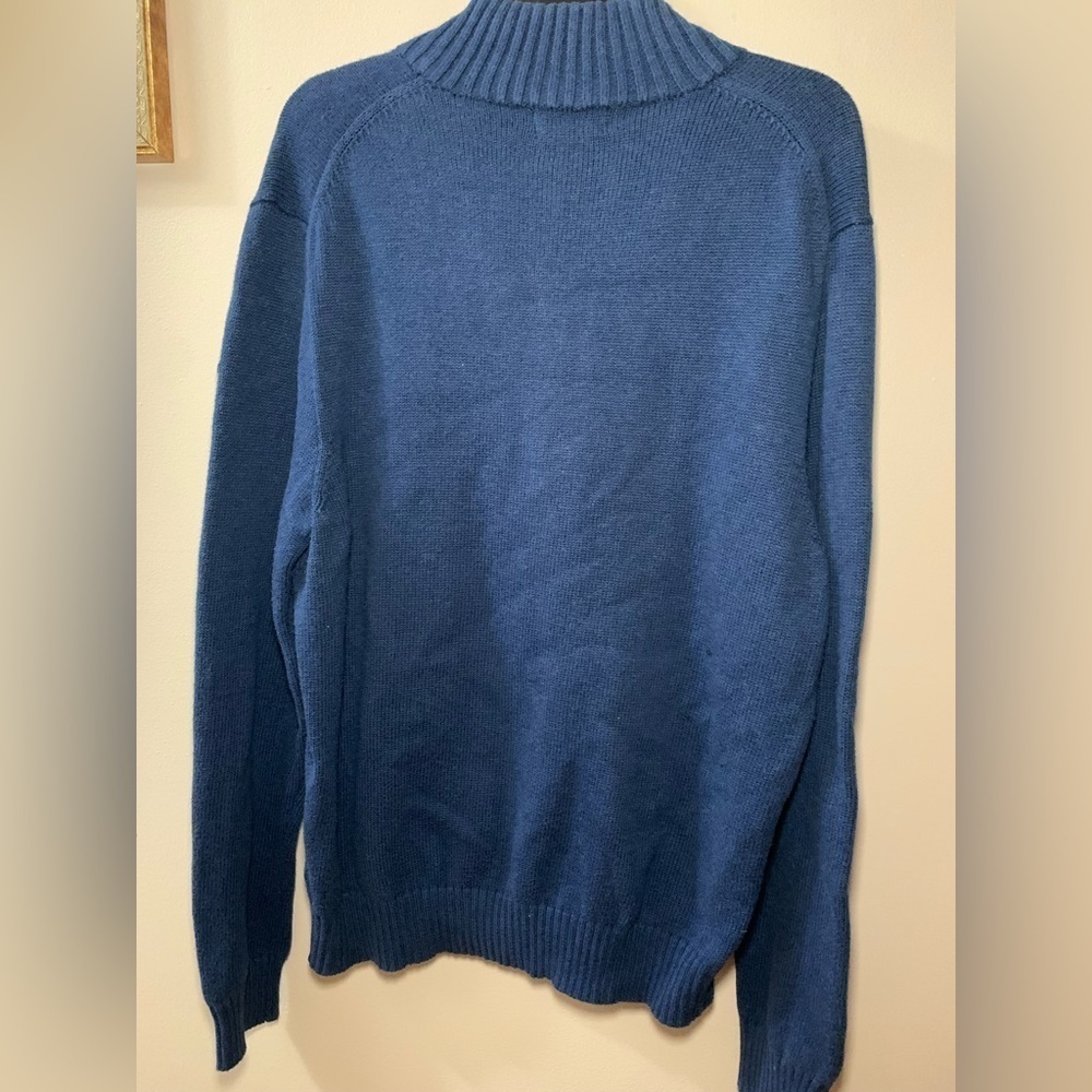Polo by Ralph Lauren 1/4 zip Navy Sweater Men’s sz Large - Picture 3 of 7